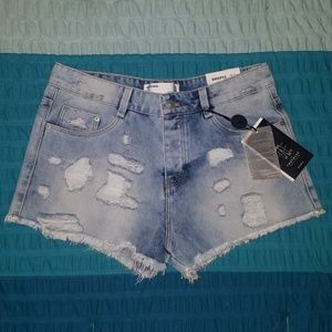Zara High-Waisted Jean Shorts